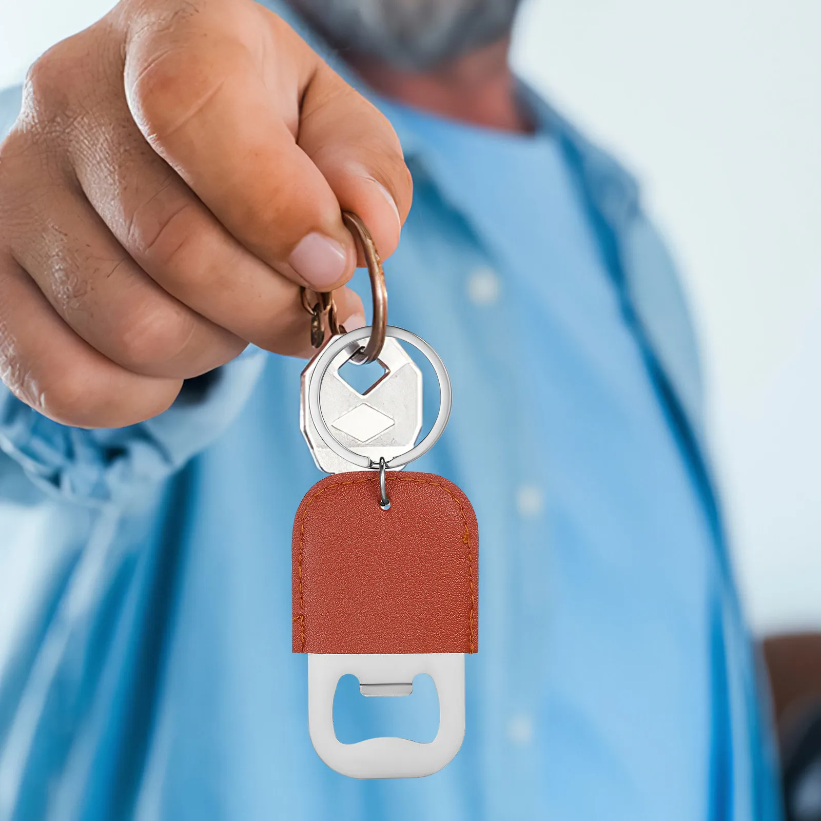 

12Pcs Stainless Steel Bottle Opener Keychain Metal Beer Cap Remover Portable Bulk Lid Remover Bartender Tool Easy Use