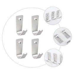 4 Pcs Ceiling Wardrobe Thickened Single Hole Coat Hook Hat Wall Mounted Stainless Steel Bathroom