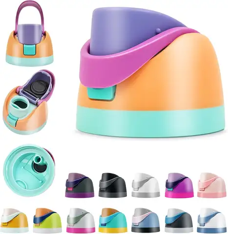 Coperchio di ricambio per bottiglia d'acqua thermos da 1-5 pezzi compatibile con coperchio per bottiglia senza BPA a tenuta stagna da 16 once 24 once 32 once 40 once