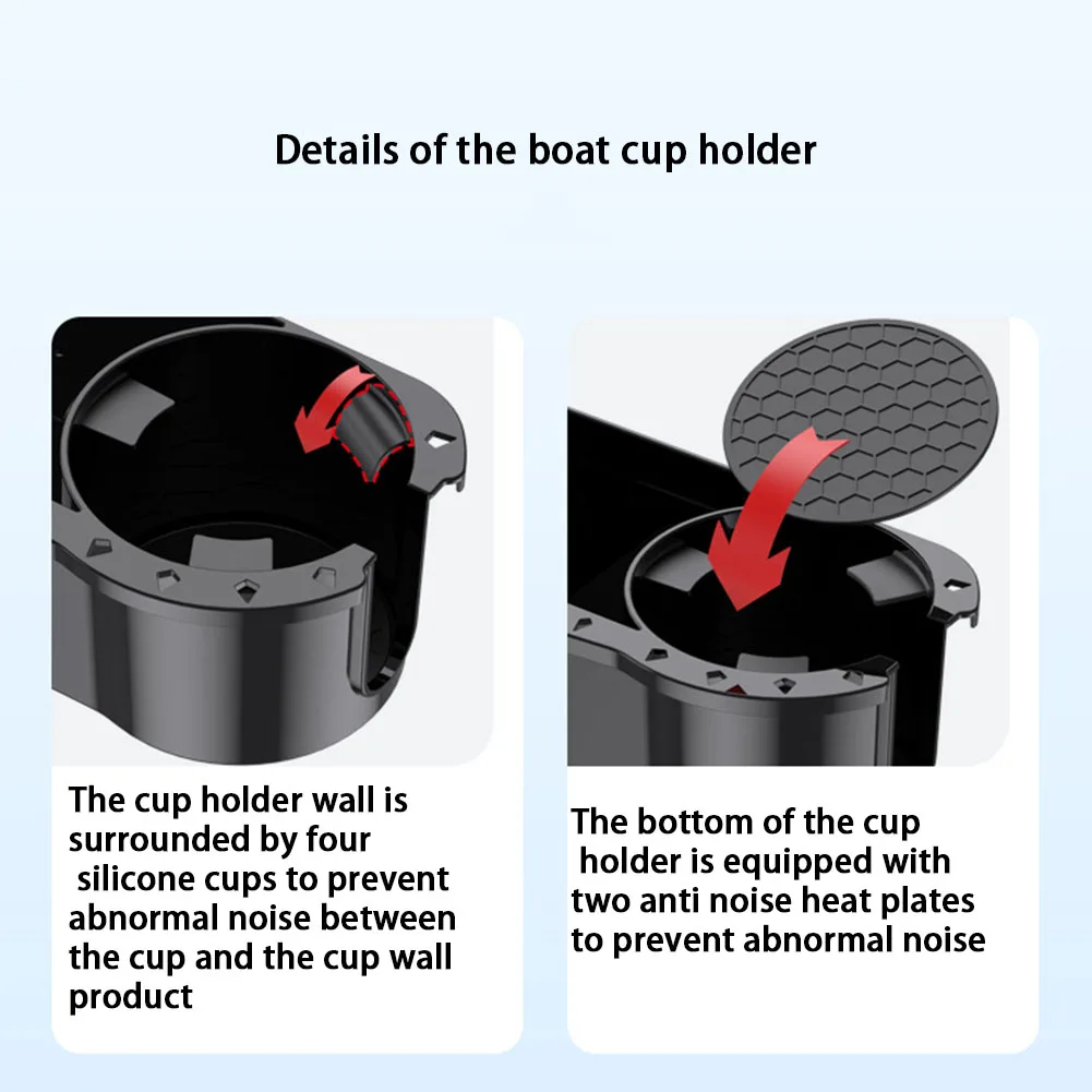 กล่องเก็บของอเนกประสงค์สำหรับเรือ กล่องจัดเก็บของในเรือ ที่วางขวดน้ำในเรือ กล่องจัดเก็บอุปกรณ์ตกปลาในเรือ สำหรับเรือคายัค เรือโป๊ะ เรือตกปลา