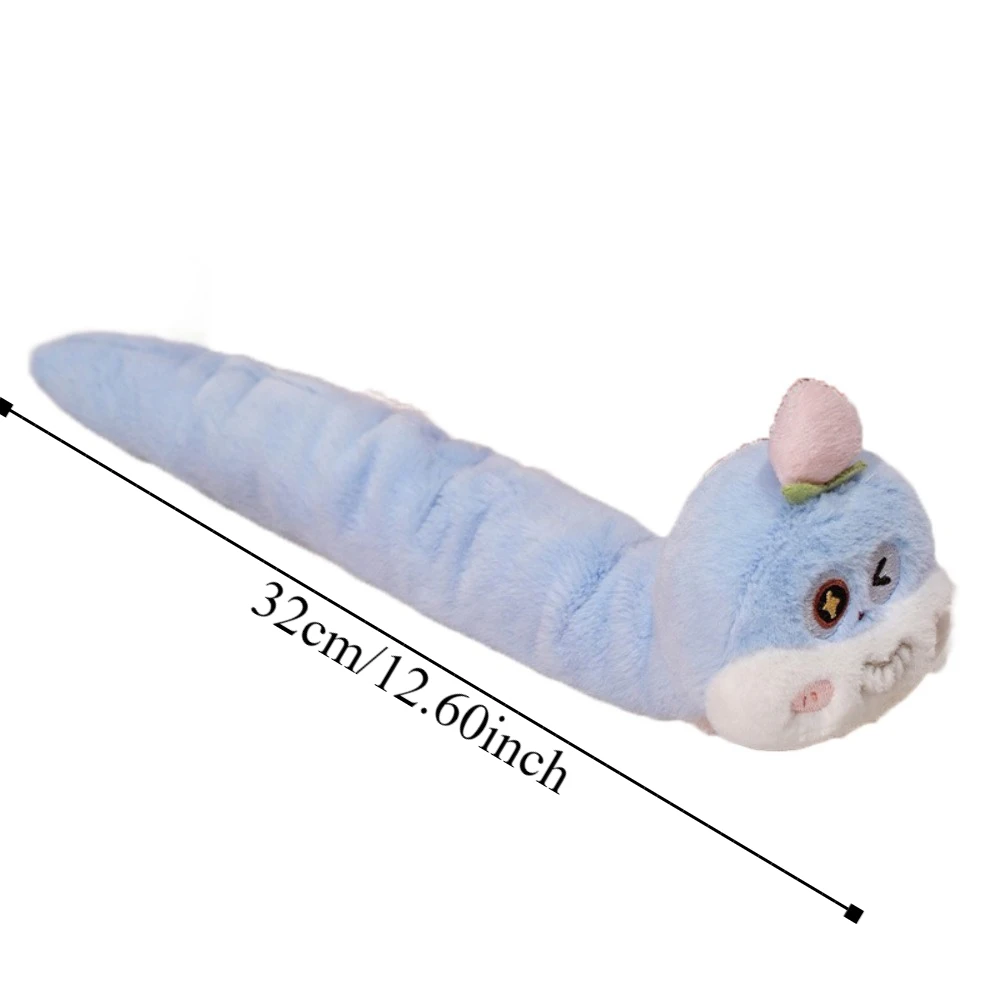 Mascots Snake Plush Slap Bracelet Circle Toy Wrist Style Snake Slap Snap Doll Toy Cute Cartoon New Year Plush Hand Ring