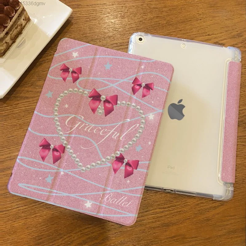 New Fashion Star Cute Pink Heart Graphic IPad Case Air 5 4 3 Trifold Cover Ipad Pro 12.9 11 Chic Case Tablet Ipad Mini 6 Cover