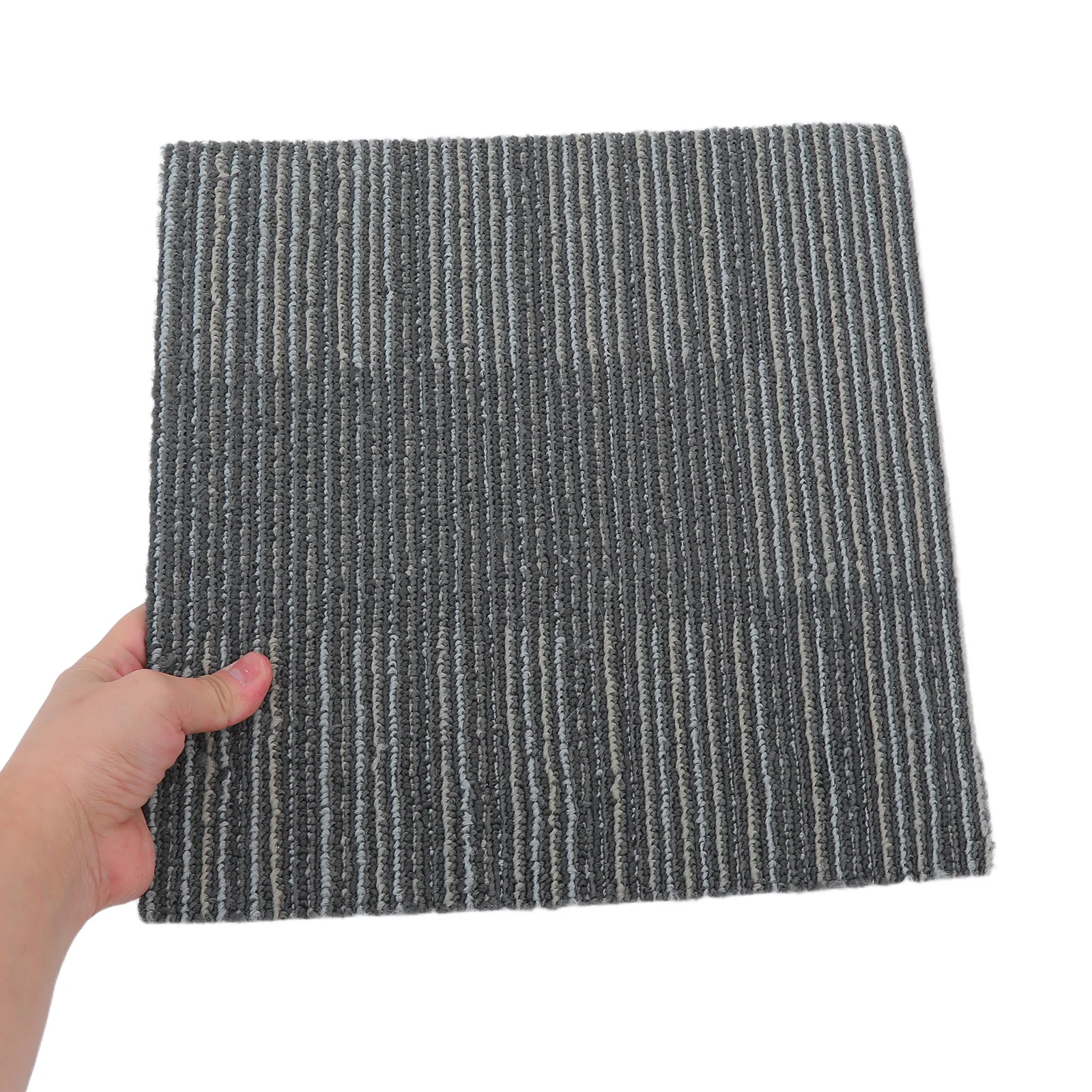 

6pcs Fireproof Carpet Tiles 11.8 Inch Self Adhesive Peel Stick Floor Covering Heavy Duty Splicing Design For Indoor Flooring