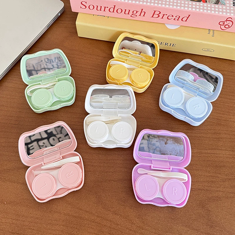 

Cartoon Fruits Contact Lenses Box Portable Contact Lens Case With Tweezer Suction Stick Set For Travel Kit Holder
