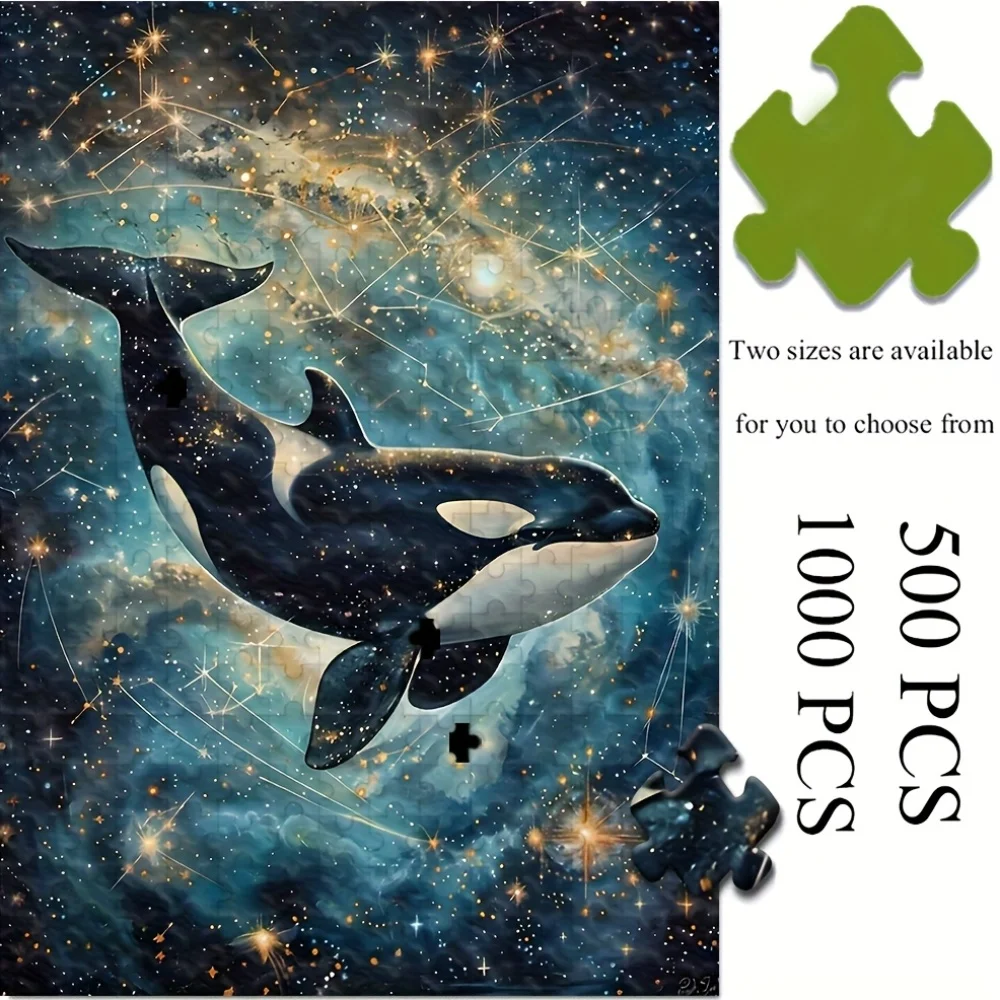 500/1000pcs Adult Puzzle | High-Quality, Stress-Relieving Fun Family Game, Ideal for Birthdays, Christmas, Halloween, and Gift
