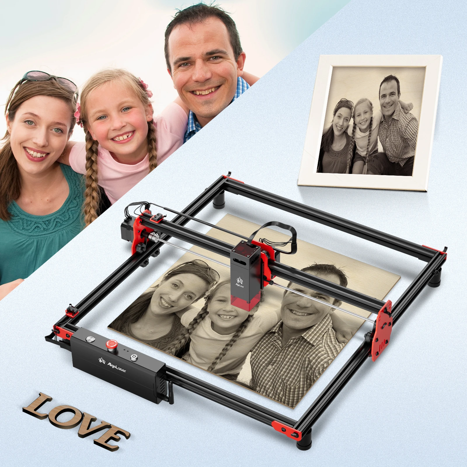 Algolaser-diy Kit 5w Máquina Cortadora a Laser Impressora de Logotipo Alta Velocidade App Wifi Gravador a Laser e Kit Cortador Máquina de Escultura em Madeira