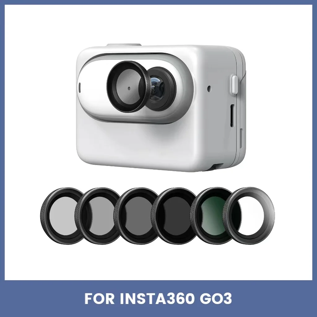 

Lens Filters For Insta360 Go3 Waterproof Filter Set ND8 ND16 ND32 CPL Filter For Instal 360 GO2/GO3 Action Camera Accessories