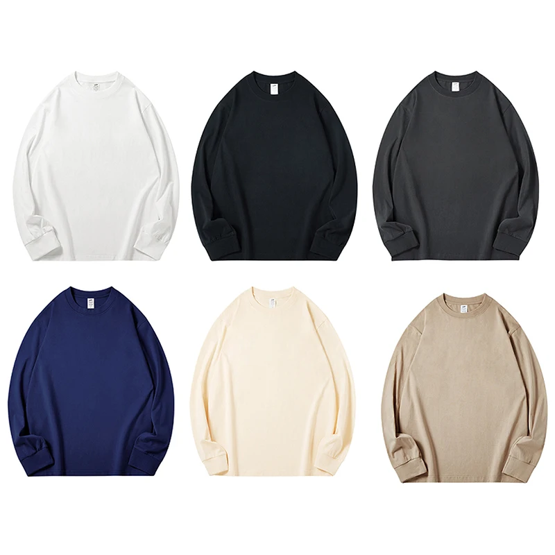 

Autumn Women Classic Breathable Cotton Tops Lady Basic Solid Color Loose T-shirts Female Fashion Long Sleeve Underwear Clothes