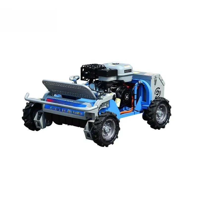Stable Power 4-Wheel Remote Lawn Mower, Wireless Control Flail Grass Mulcher for Mountain Slope Pasture Land