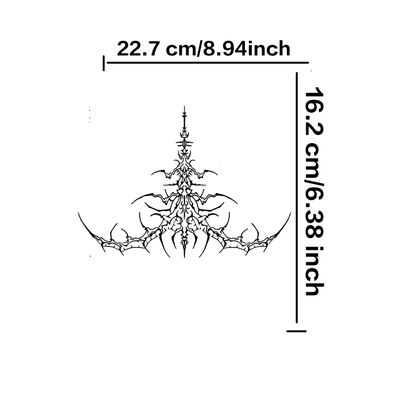 Temporary Tattoos Thorn Herbal Juice Tattoo Sticker Fake Tatto for Women Men Full Back Waterproof Body Stickers Tatouage Sexuele
