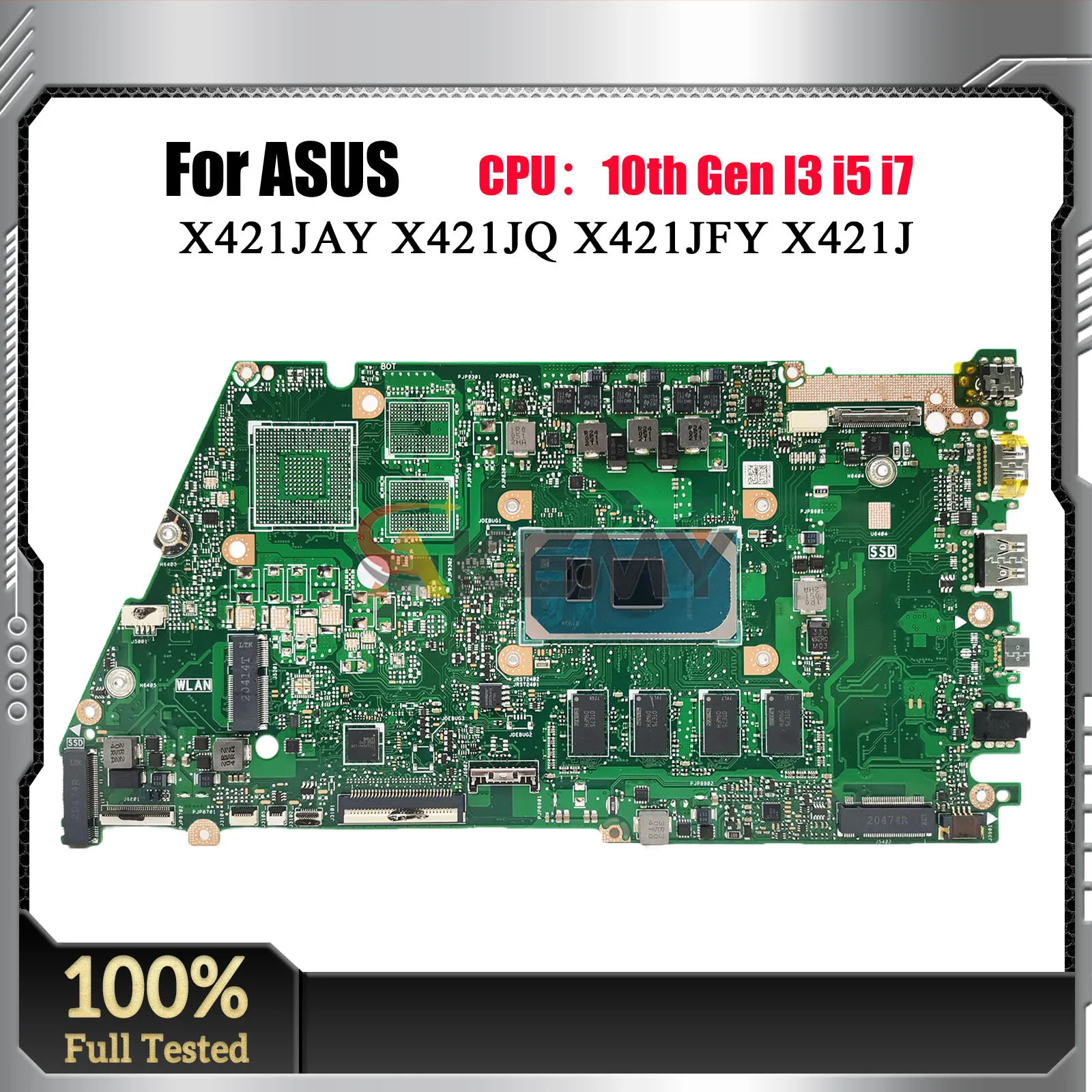 X421JA Laptop Motherboard For ASUS I421J X421JP R421J S433J X413J X421J X421JAY Mainboard With 10th Gen I3 i5 i7 100% Tested