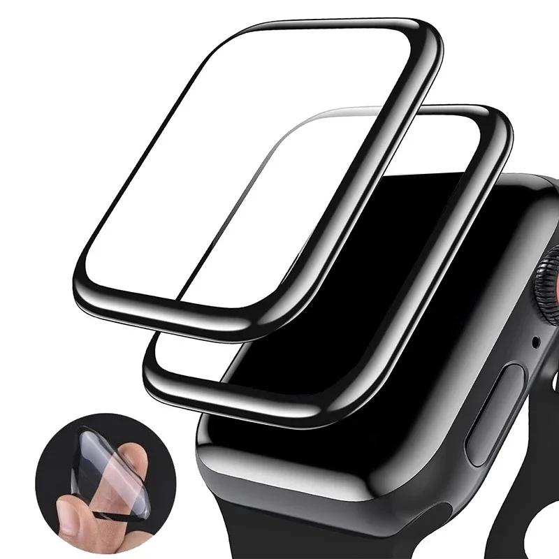 واقي شاشة منحني ثلاثي الأبعاد لساعة أبل 49 مللي متر 40 44 مللي متر 45 مللي متر 41 مللي متر 38 42 مللي متر HD طبقة ناعمة لا زجاج iWatch Series Ultra 9 8 7 SE 6 5