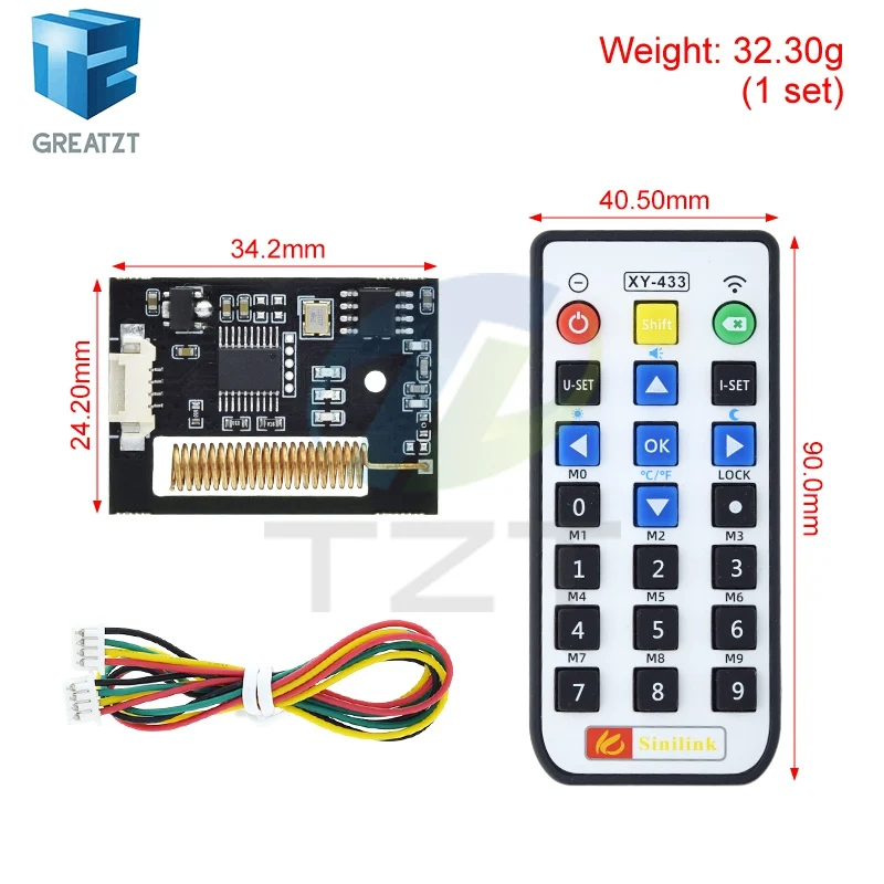 GREATZT 1/2/4SET CNC Power Supply 433M Wireless Remote Control Module To Serial Port Digital Keyboard Control