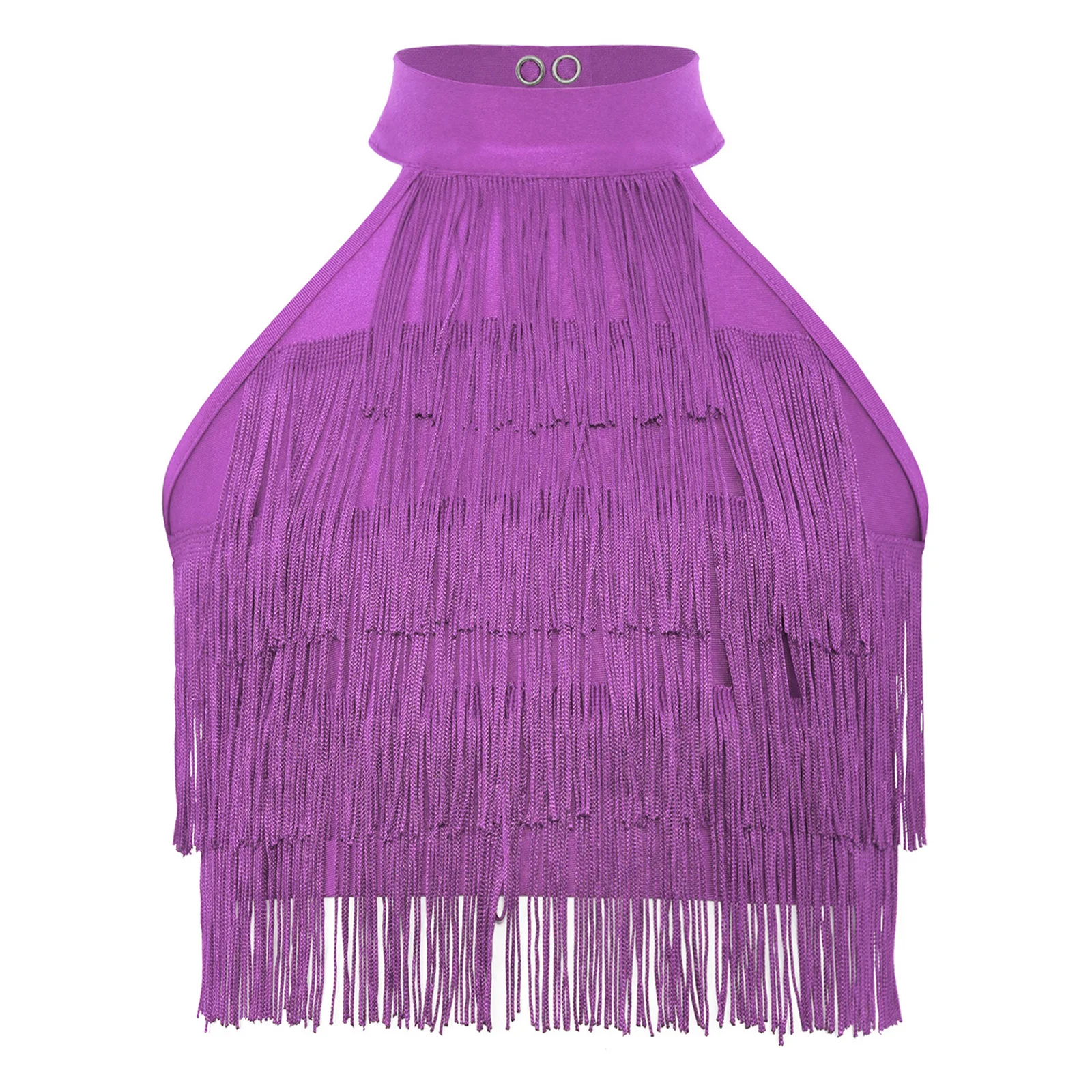 

Kids Girls Latin Dance Vest Crop Top Rumba Dance Tango Carnival Party Dancewear Samba Salsa Costumes Tassel Dancing Tank Tops