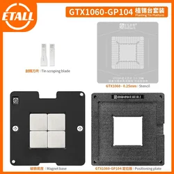 Amaoe GTX1060 GP104 Planting Tin Platform BGA Reballing Stencil GP104-200-A1 GP104-300-A1 GP104-400-A1 GP106-300-A1 GP106-400-A1