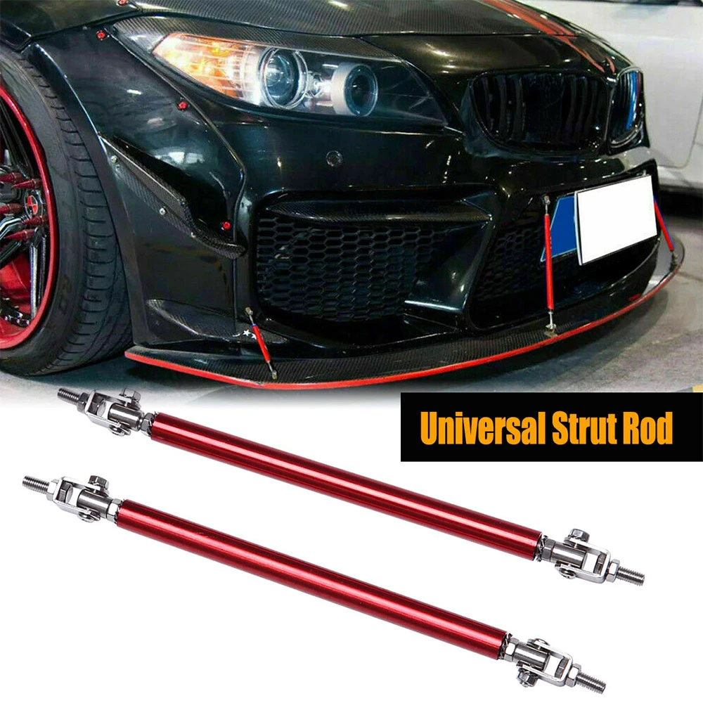 

1Pair Universal Car Splitter Rods Racing Adjustable Front Rear Bumper Lip Support Strut Brace Tie Pull Bar Kit 75/100/150/200mm