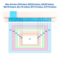30 Hole Punch Binding Machine, Hand Push Loose Leaf Hole Punch, A4 A5 A6 A7 B5 B6 B7 Book Binder Notebook Coil Spiral Binding 3