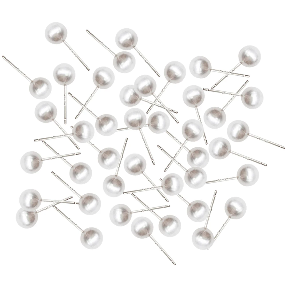 

100pcs Pearl Earrings For Women Hollow Long Earrings Trendy Dangling Accessories Lightweight Party Wedding Jewelry