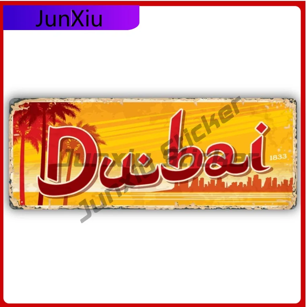 

Dubai 1833 Vintage Art Vinyl Sticker Gift Countries Cities Truck Bumper Car Decal Scratch-proof Exterior Adventure Motorcycle