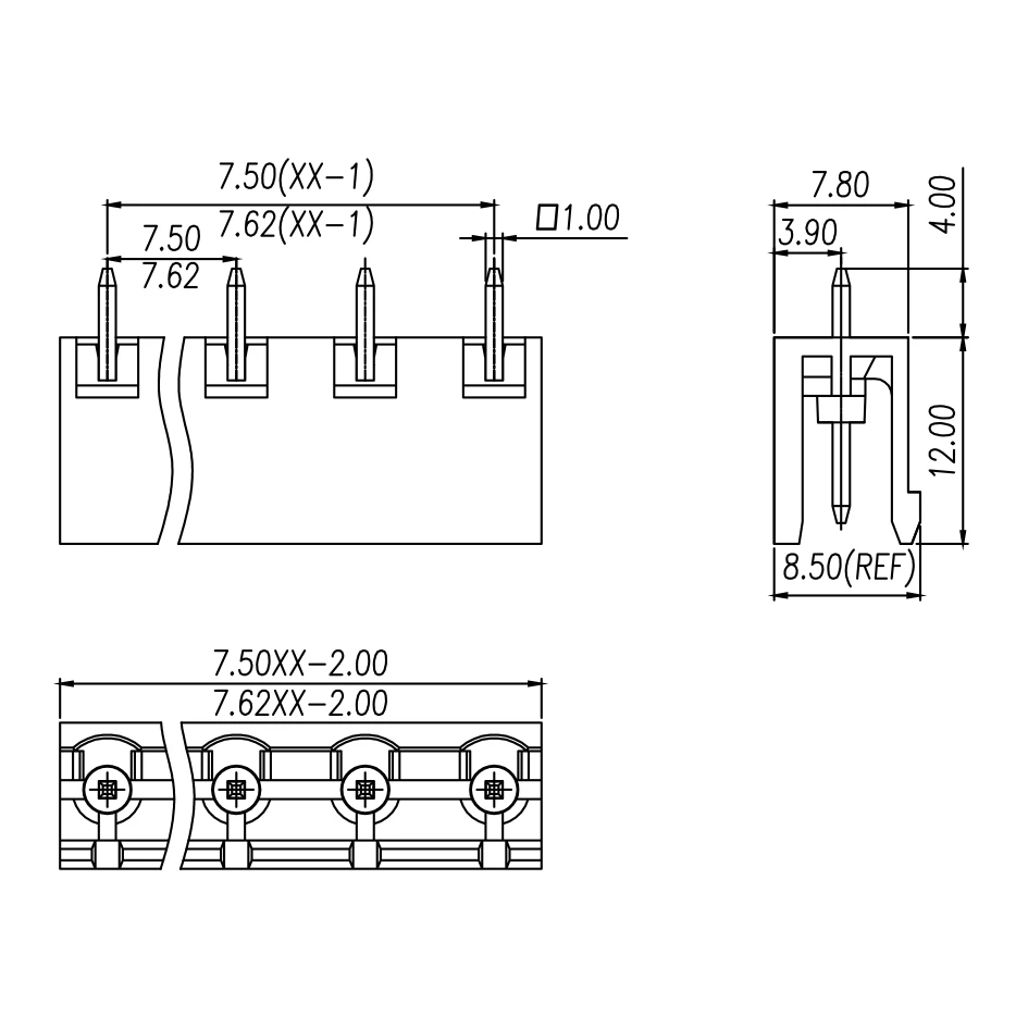 100PIN 2EDGV 7.5mm Connector Terminal Socket Needle Double Pin Plug MSTB2.5/-G-7.5 PHOENIX 7EHDV SL7.5/180 ME020 CONTACT