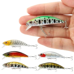 1pcs 5.5cm 5g Sinking Minnow Wobblers Fishing Lures Trout Artificial Plastic Hard Bait Jerkbait Crankbait Bass Fishing Tackle