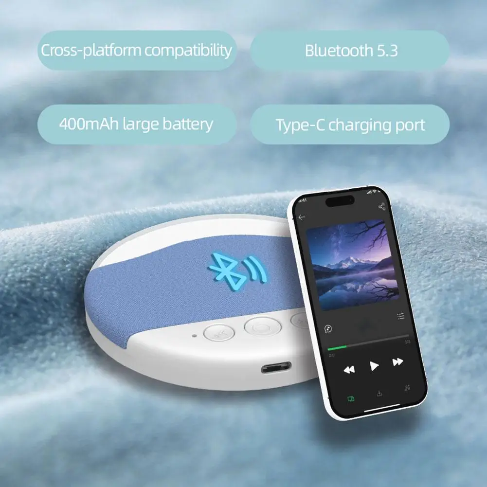 Mini Sleeping Bluetooth Speaker Nature Sound White Noise Soundbar Wireless MP3 Music Player Ultra Thin Timed Shutdown Audio view 5