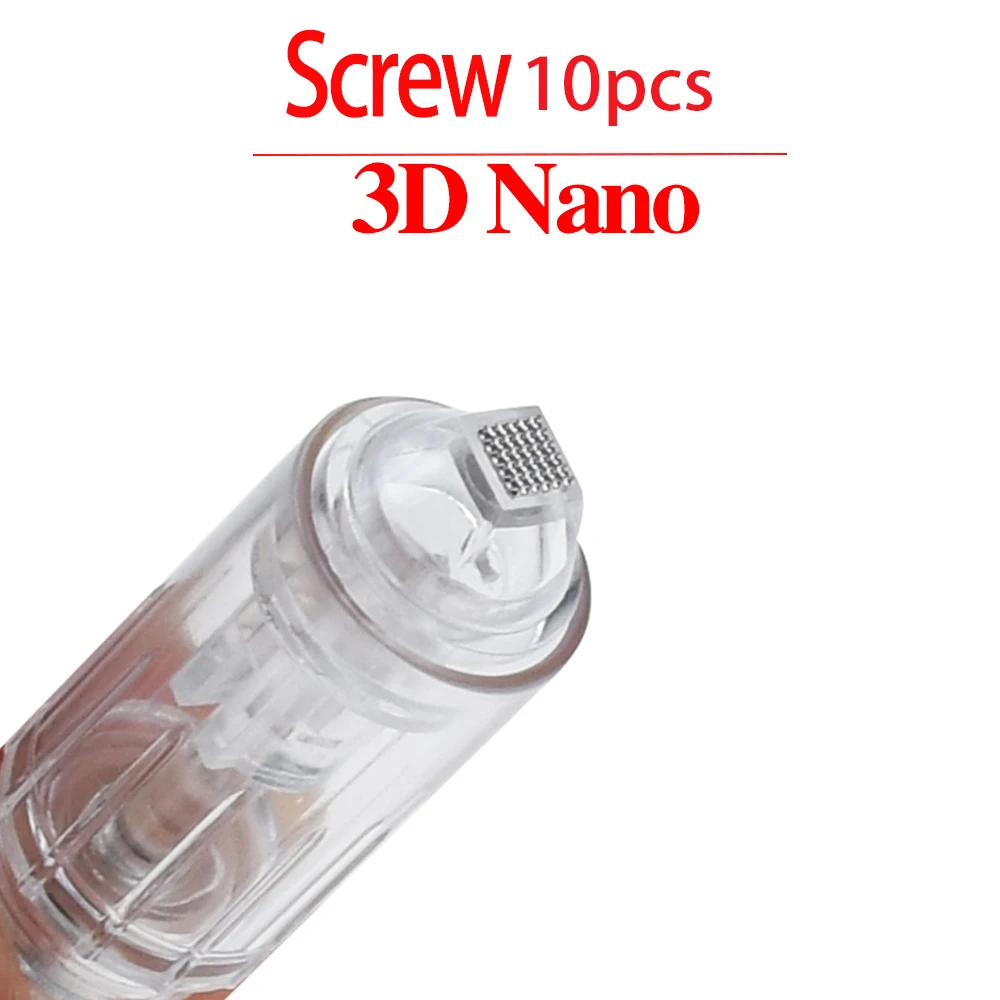 Schraubkartuschen für Microneedling Derma Pen 10/20/50 Stück Mikronadeln für Schönheitspflege 9/12/24/36/42 Pin Round Nano 3D 5D