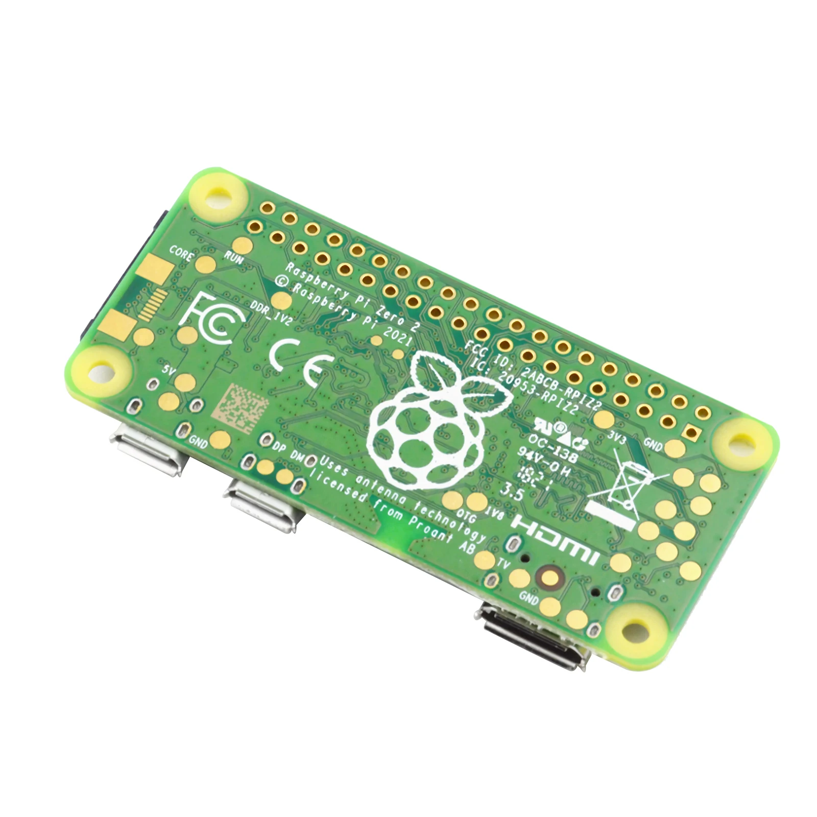 1×Original Raspberry Pi Zero 2 W Demo Board 64-bit Arm Cortex-A53