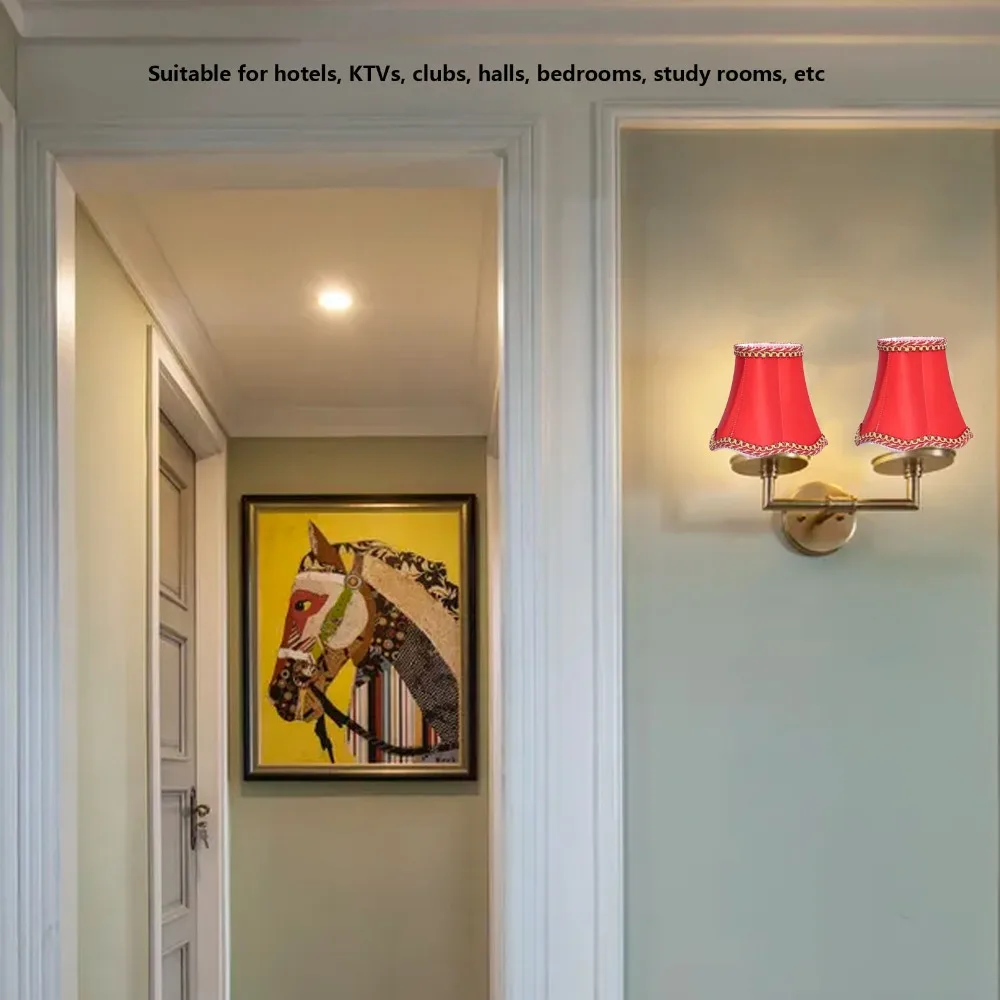 3PCS Simple Fabric Lampshade Clip On Design 4.7 inch Height Lamp Cover Small Lamp Shades Floor Lamp