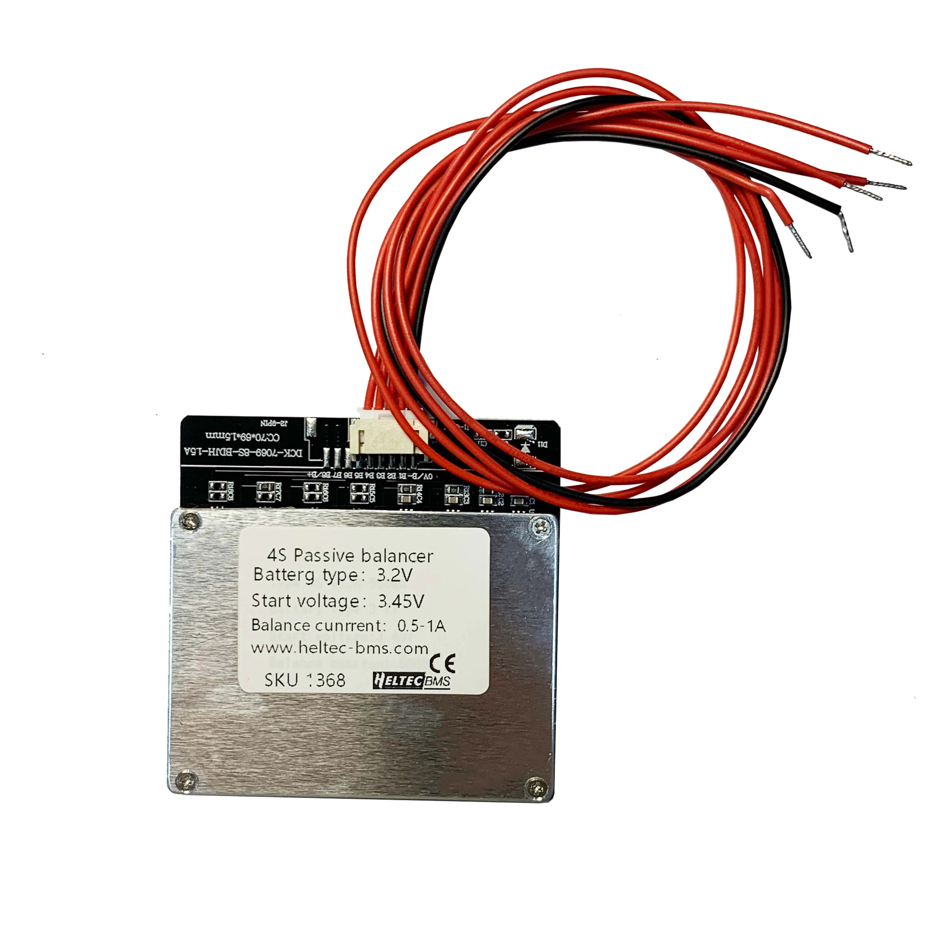 Heltec Car Startup 12V  48V BMS 3S 4S 8S 330A 380A Lifepo4 Li-ion 500mA/530mA External balancer with 7AWG Cable With Copper Nose