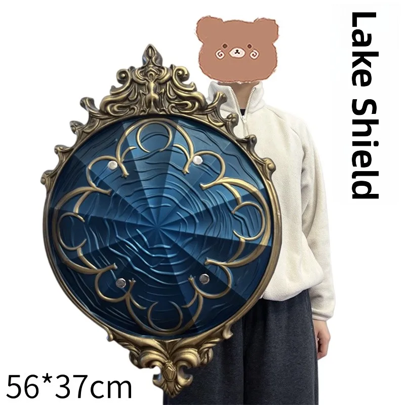 Dark Souls Lake Water Shield Weapon Asta Sword Anime Game Cosplay Prop Toy Lake Water Shield Equipment for Anime Fans