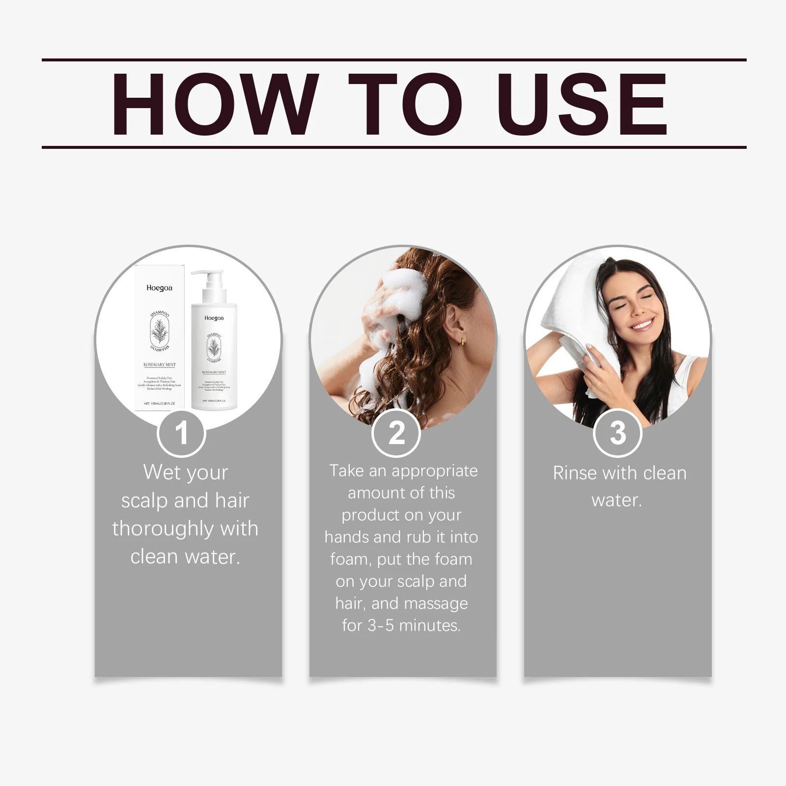 Rosemary Mint Shampoo Conditioner Anti-Hair Loss Hair Growth Scalp Cleansing Oil Control Anti Dandruff Nourishing Hair Shampoo view 6