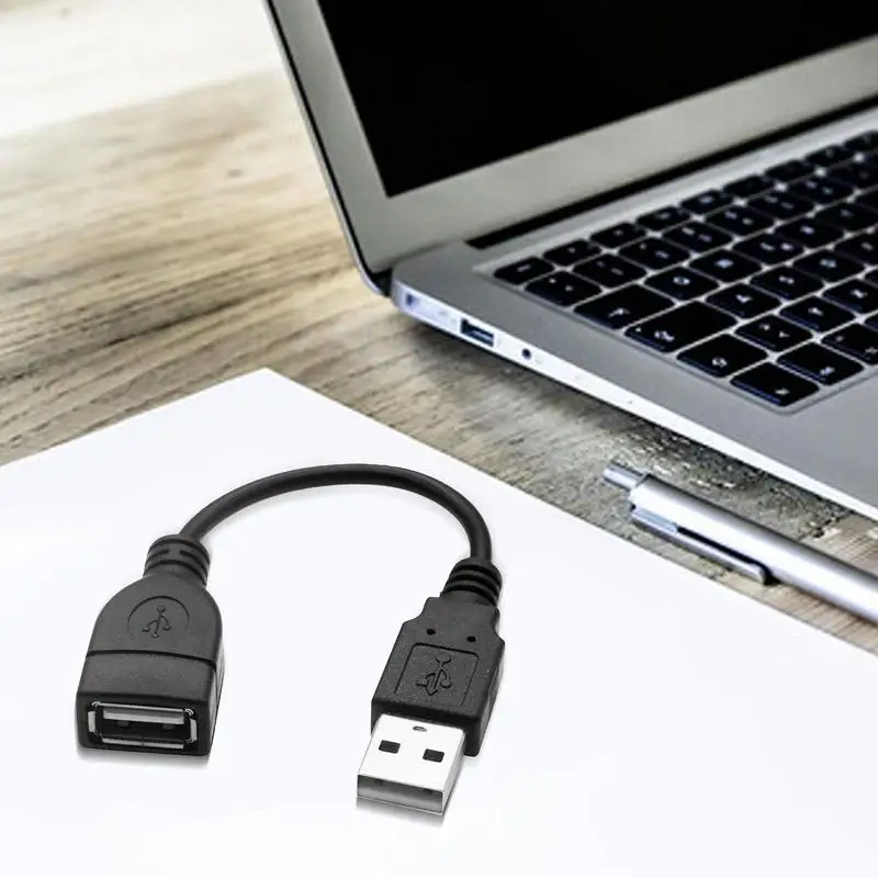 Przedłużacz krótki kabel USB 2.0 do Smart TV PS4 Przedłużacz dane prędkości przewód męski na żeński 0.5M 0.6M 0.7M 1M