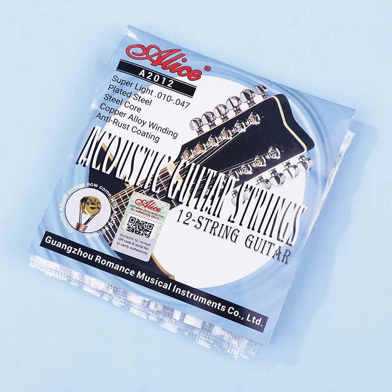 New 1 Set A2012 12 Strings Acoustic Guitar Strings 010-026 Musical Instrument Guitar Parts Accessories 12 Guitarrra Strings