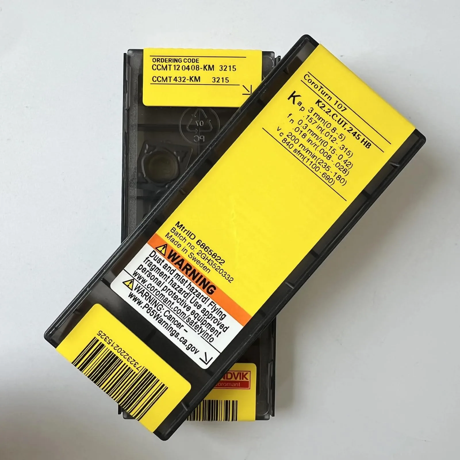 Originale SANDVIK / CCMT120408-KM 3215 / Lama CNC in lega dura 10 pezzi