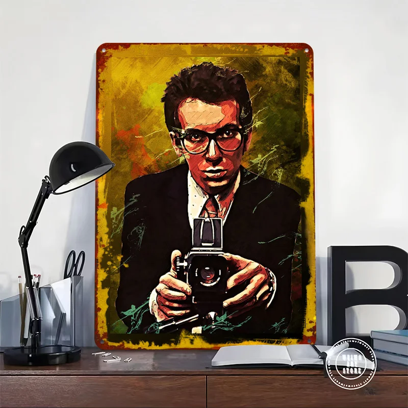 ELVIS COSTELLO Tin Poster Customized Retro Wall Art Vintage Metal Signs for Room Decoration At Home Decor Accessories Man Cave