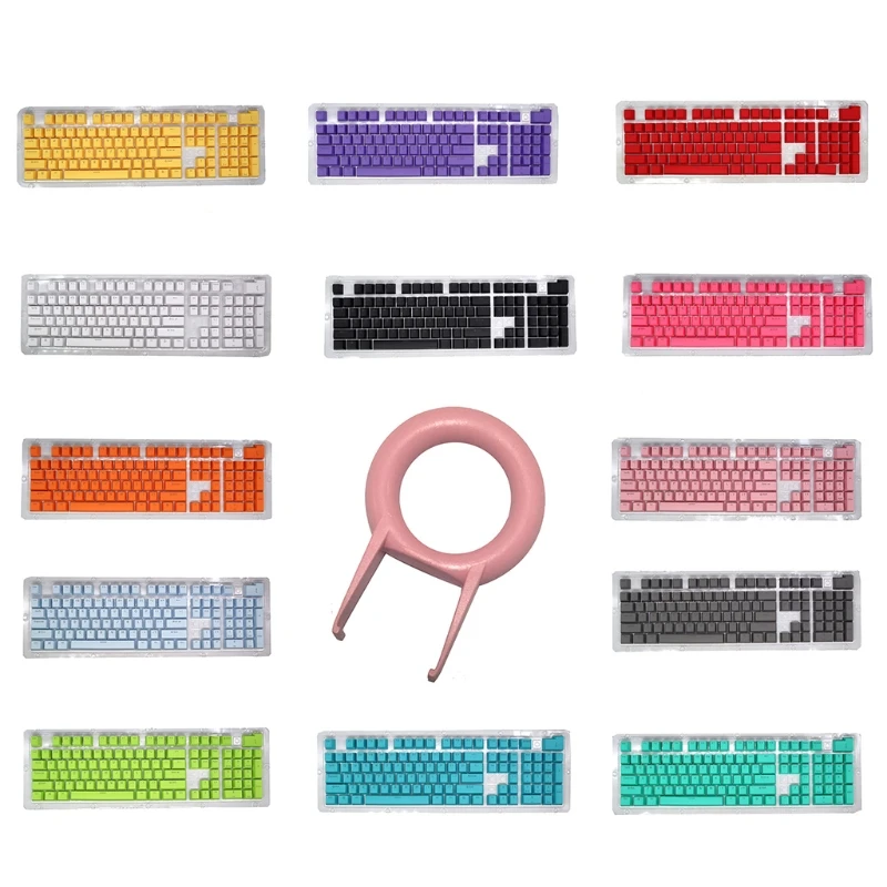 

PBT Keycaps 104 Keys Two-color Injection Molding Characters Light Transmission Dropship