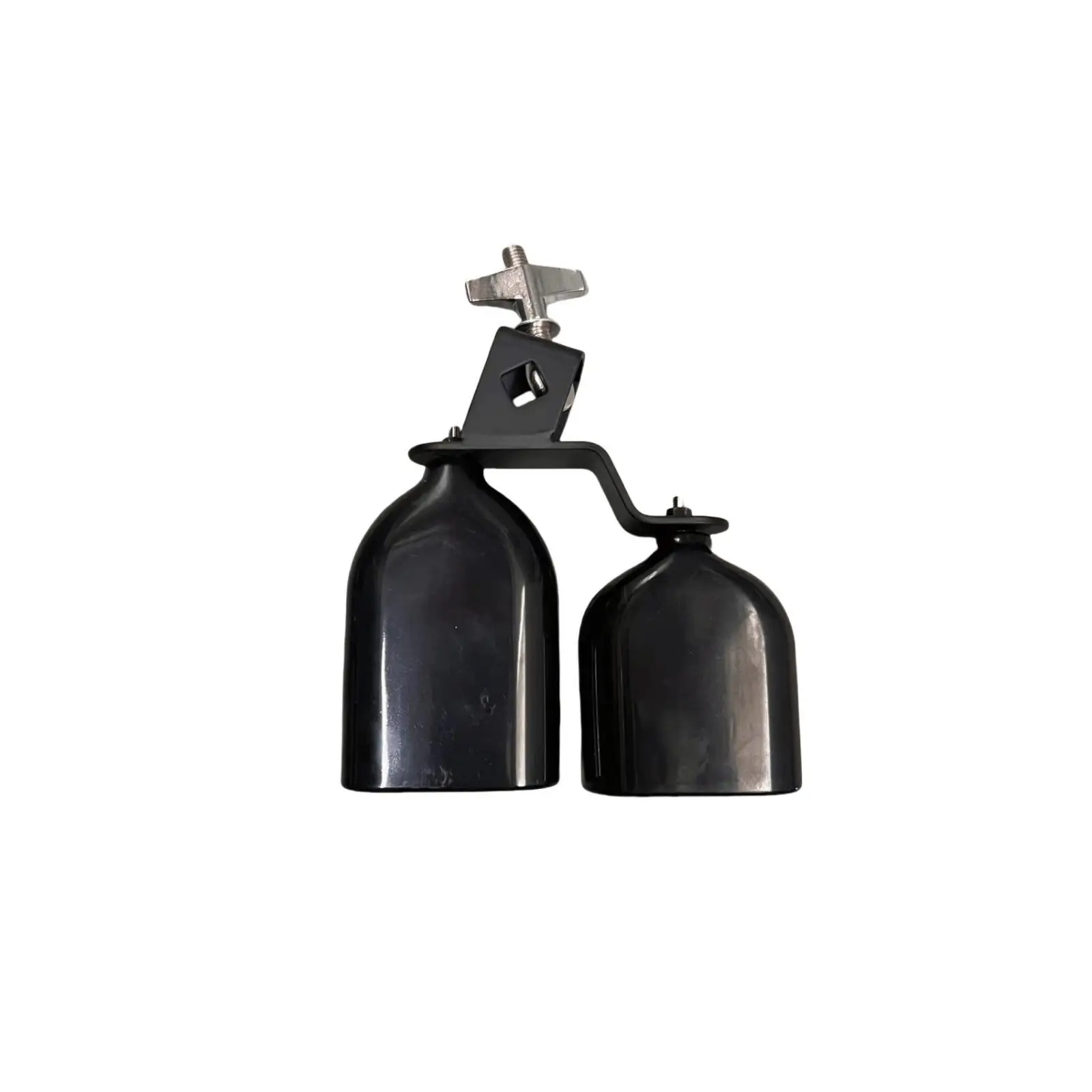 Professional Percussion Cowbell Drum Double Tone Bell Mounted Metal Musical Instrument for School Events Band