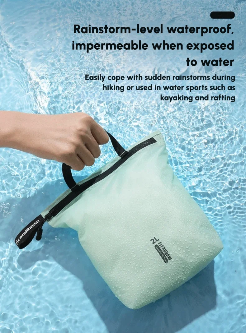 Wasserdichte Reisehandtasche, Aufbewahrungstasche, leichter Kleidungs-Organizer, Reißverschlusstasche für Toilettenartikel, Socken, Unterwäsche, Gepäck – Detail 8