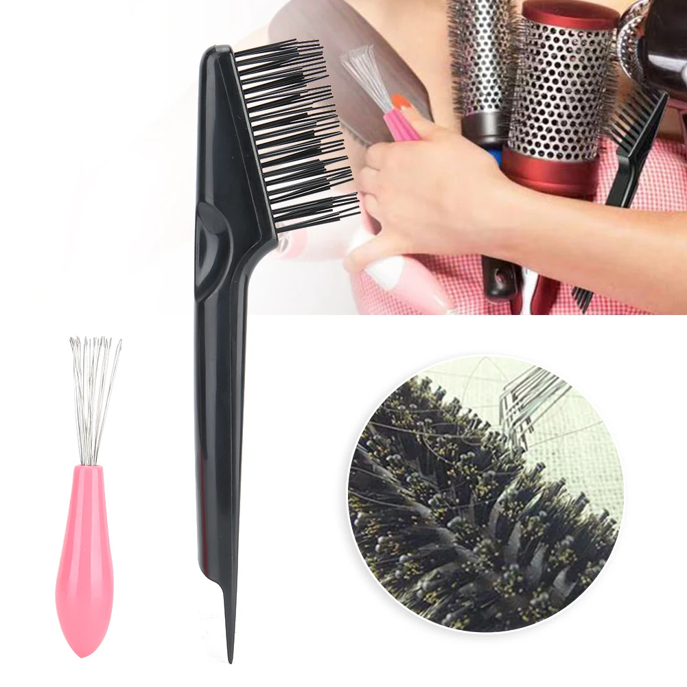 2Pcs/Set Comb Cleaner Brush Dust Hair Brush Dust Cleaning Hair Salon Home Tool Cleaning Brush Hair Brush Cleaner Hair Salon Tool