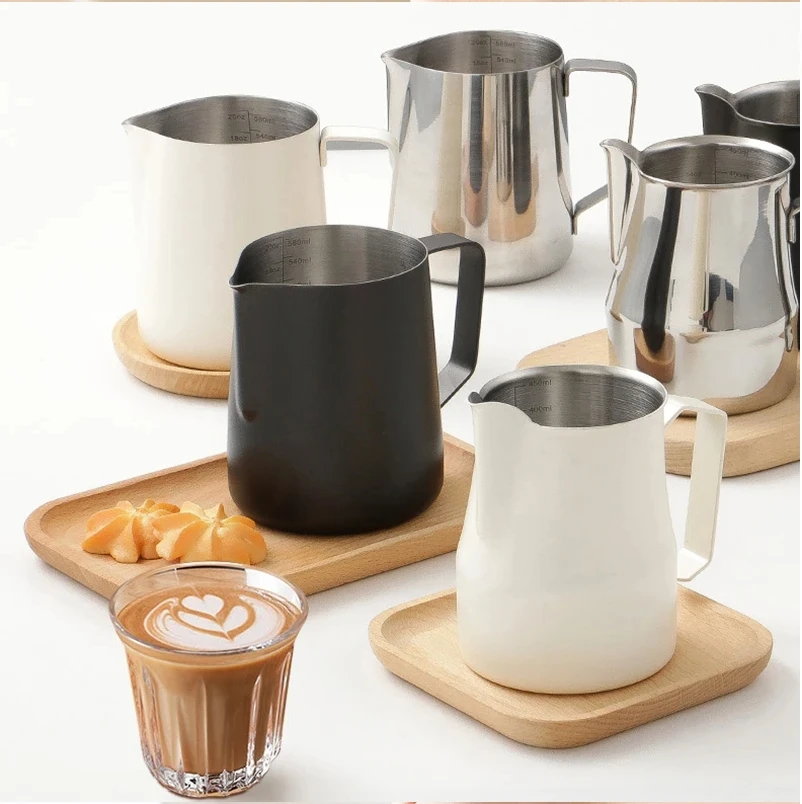 Stainless Steel Milk Jug Frothing Pitcher Espresso Milk Frother Cream Cup Coffee Latte Cream Pitcher Kitchen Coffee Accessories