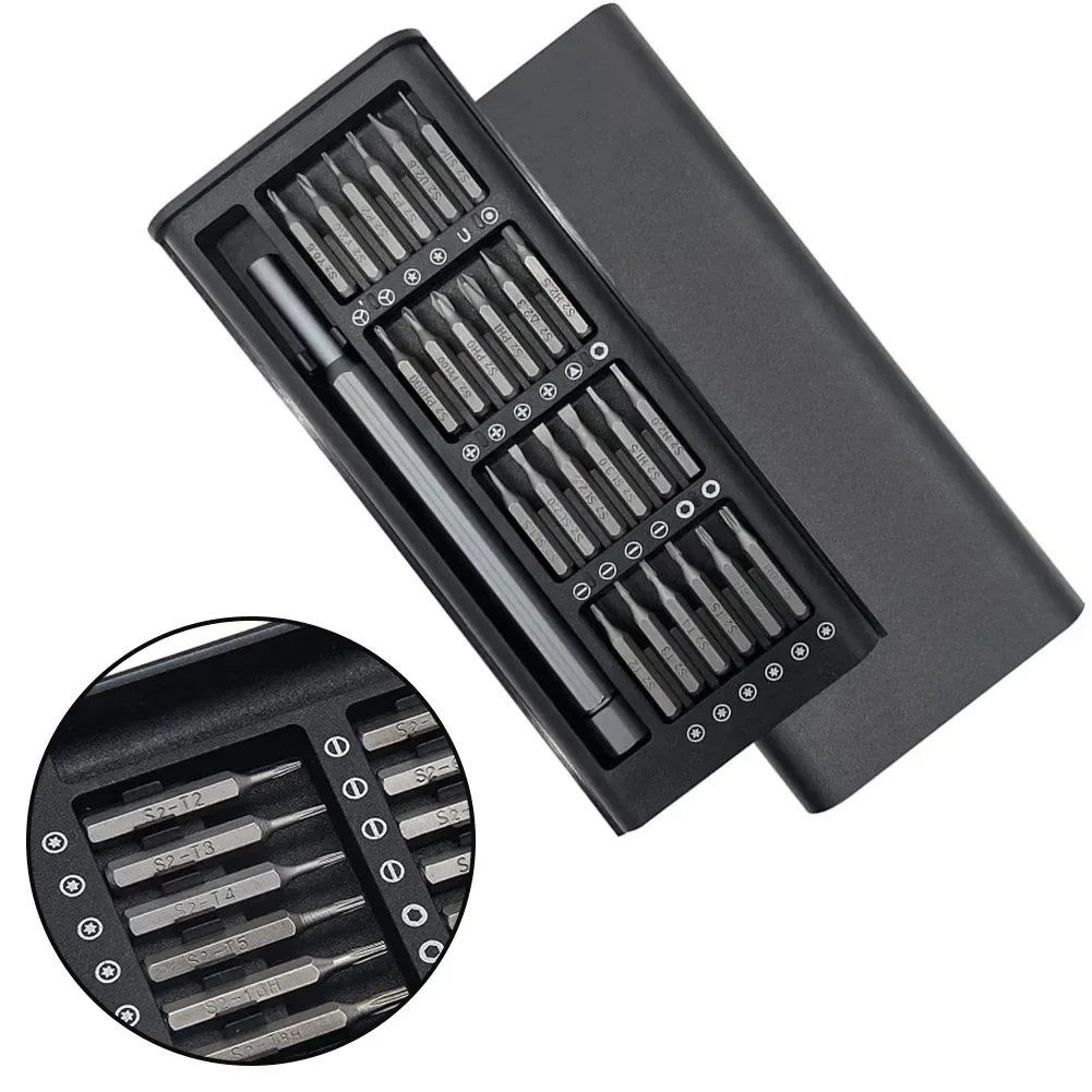 Chave de fenda magnética de precisão 25 em 1, broca torx, ferramenta manual para reparo de celular, pc, kit de ferramentas de reparo profissional