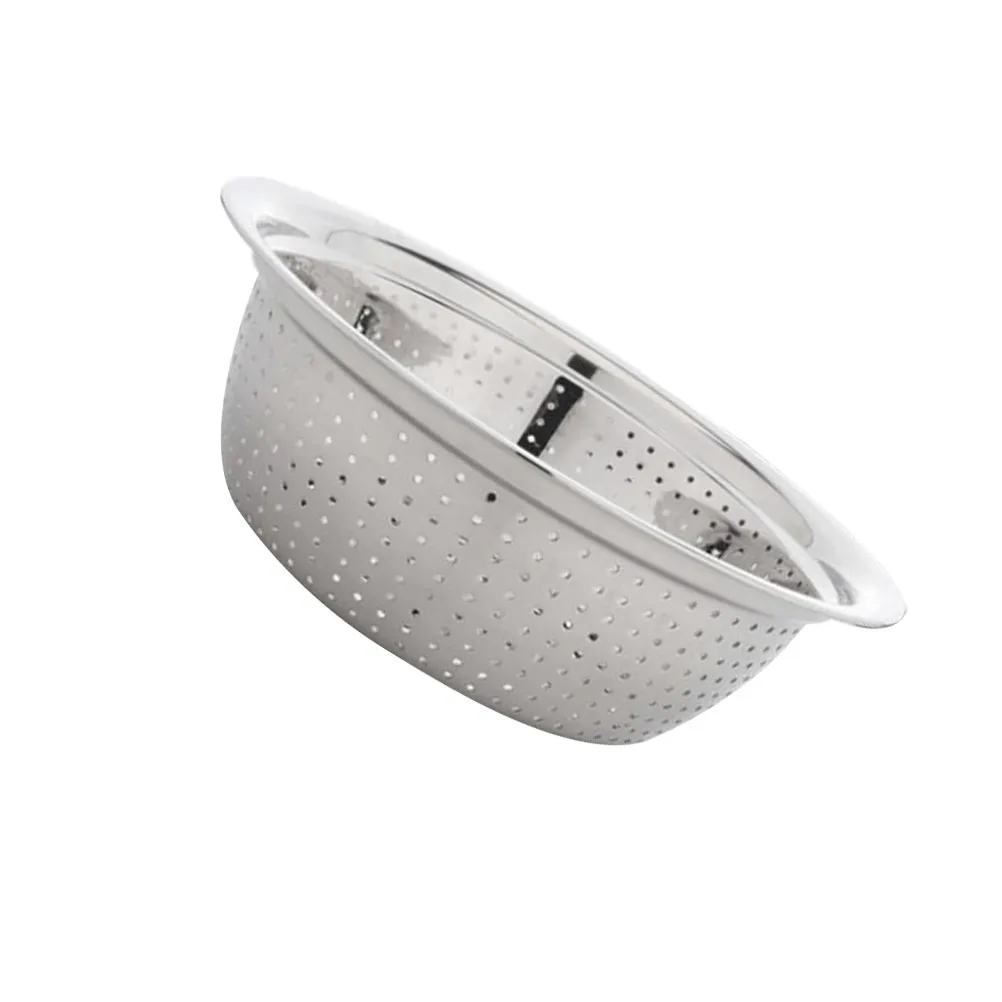 

Stainless Steel Drain Basket Strainer For Fruit Vegetable Rice Washing Drying Home Kitchen Use Silver Compact Kitchen