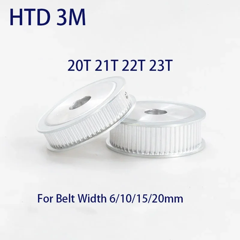 1Pcs HTD 3M AF Timing Pulley 20T 21T 22T 23T Teeth Bore 4mm-12mm Belt Width 6/10/15/20mm 3M Transmission Belt Pulley