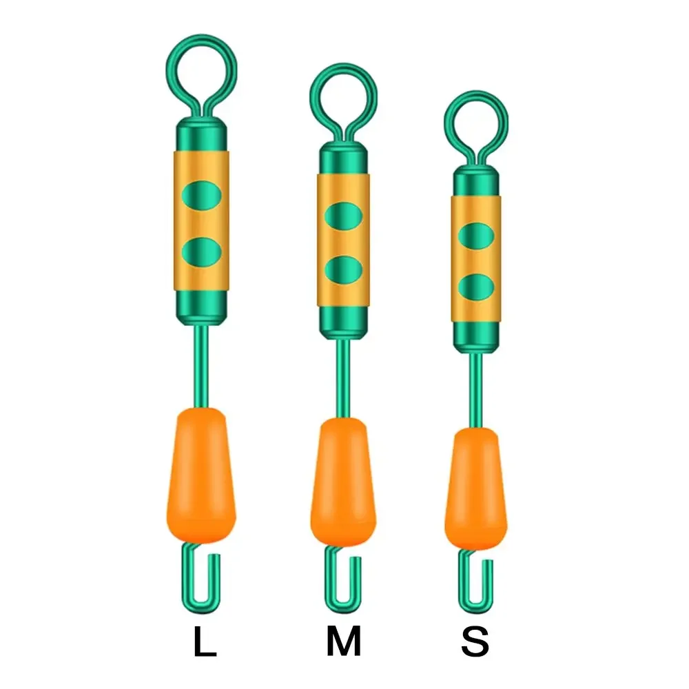 10 stücke Angeln Haken Stecker Frühling Cog Schleife mit Dämpfung Silikon Entladen Kraft Spreiz Ring Schnelle Öffnung Schwenk Draht Set – Detail 2