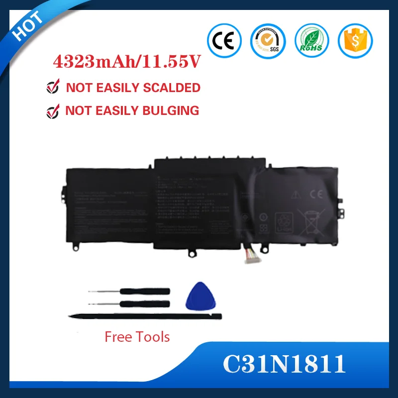 C31N1811 50Wh 11.55V 4323mAh Laptop Battery Replacement  For  Asus ZenBook 14 UX433FA UX433FN UX433FQ U4300FA