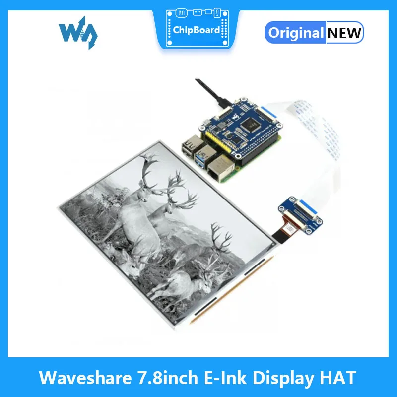 Waveshare 7.8inch E-Ink display HAT for Raspberry Pi, 1872*1404 resolution,IT8951 controller, USB/SPI/I80 interface