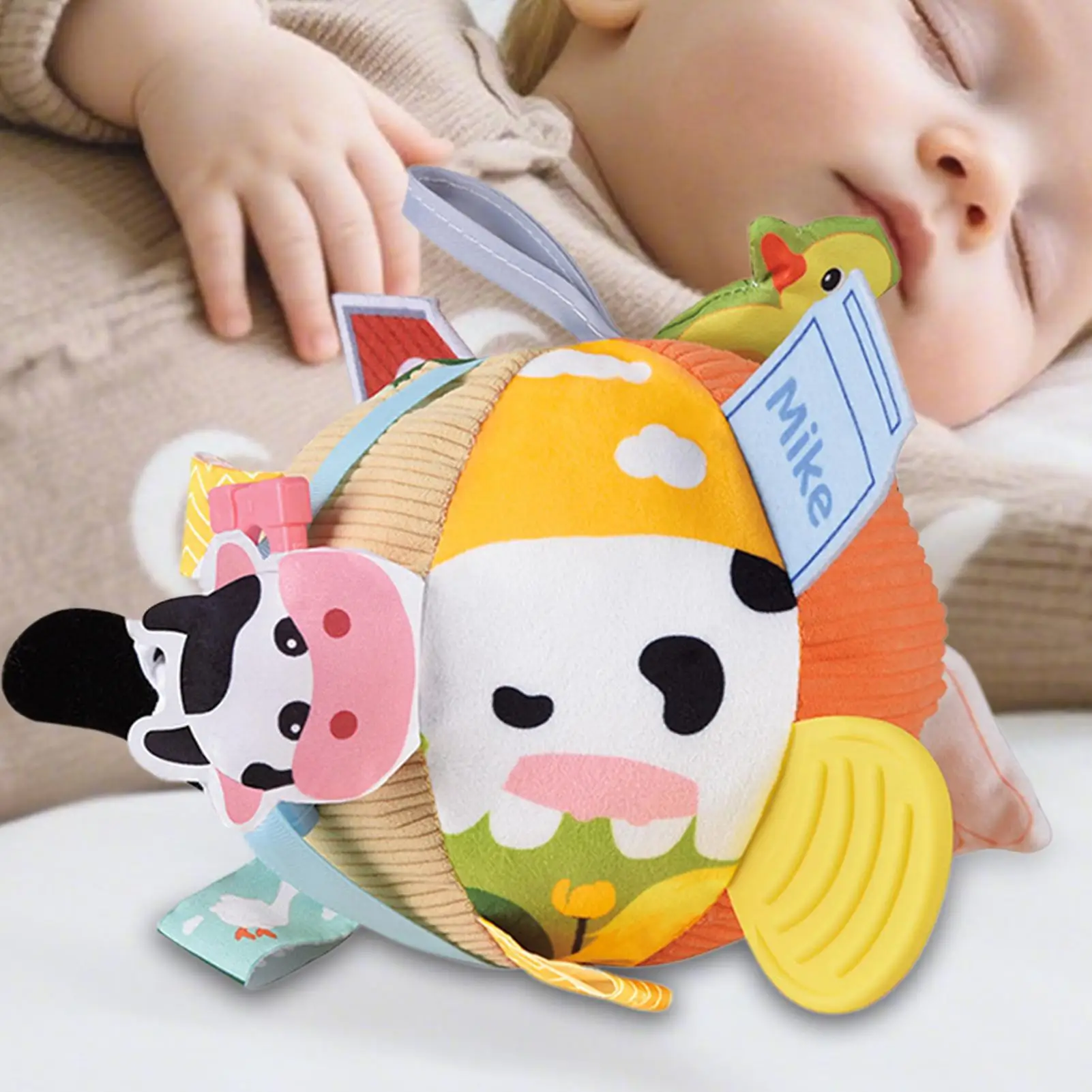 Baby Ball Toy Baby Grasp Ball Textured Chew Toy For 0-6 Months Hand Grasp Motor Skill Development Sensory Play Learning Teething