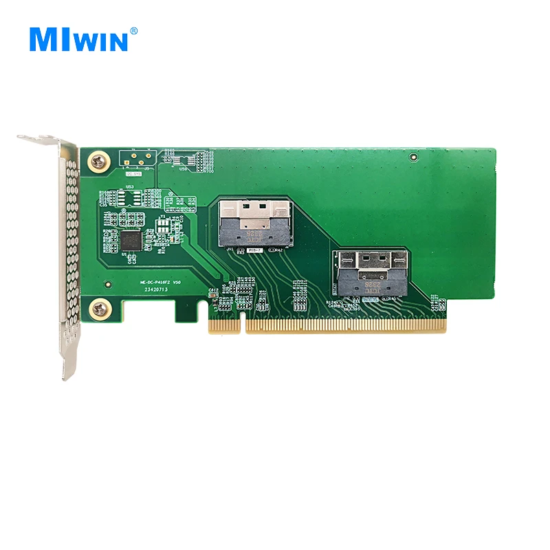 

Custom PCIe 4.0 GPU Riser Card GPU Adapter Card 1* PCIe 4.0 X16 to 2* SFF8654 X8 Adapter Riser Card for GPU Expansion
