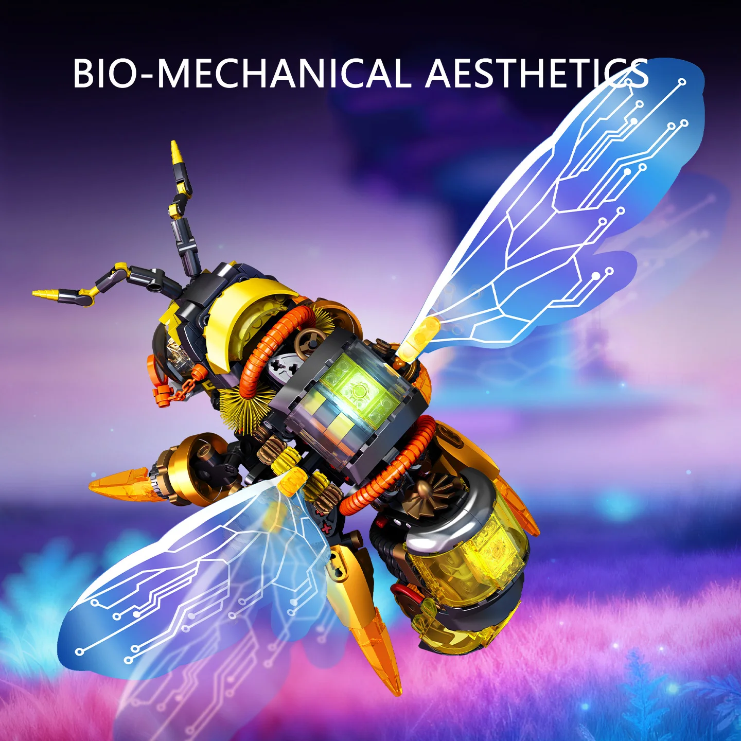 SEMBO BLOCK 637pcs MOC Animal Series Robot Building Blocks Bee Model Mecha Building Bricks Ornament Boys Toy Kids Halloween Gift